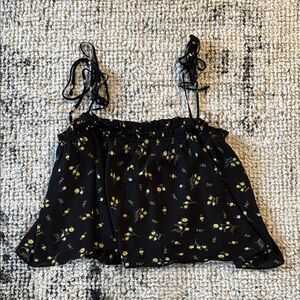 Floral‎ Black Women's Top